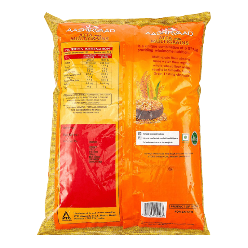 Aashirvaad - 10kg Multigrain Atta (Whole Wheat Flour)