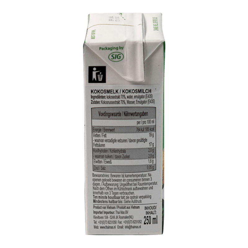 Aroy-D - 500ml Kokosnussmilch (17,5% Fett)