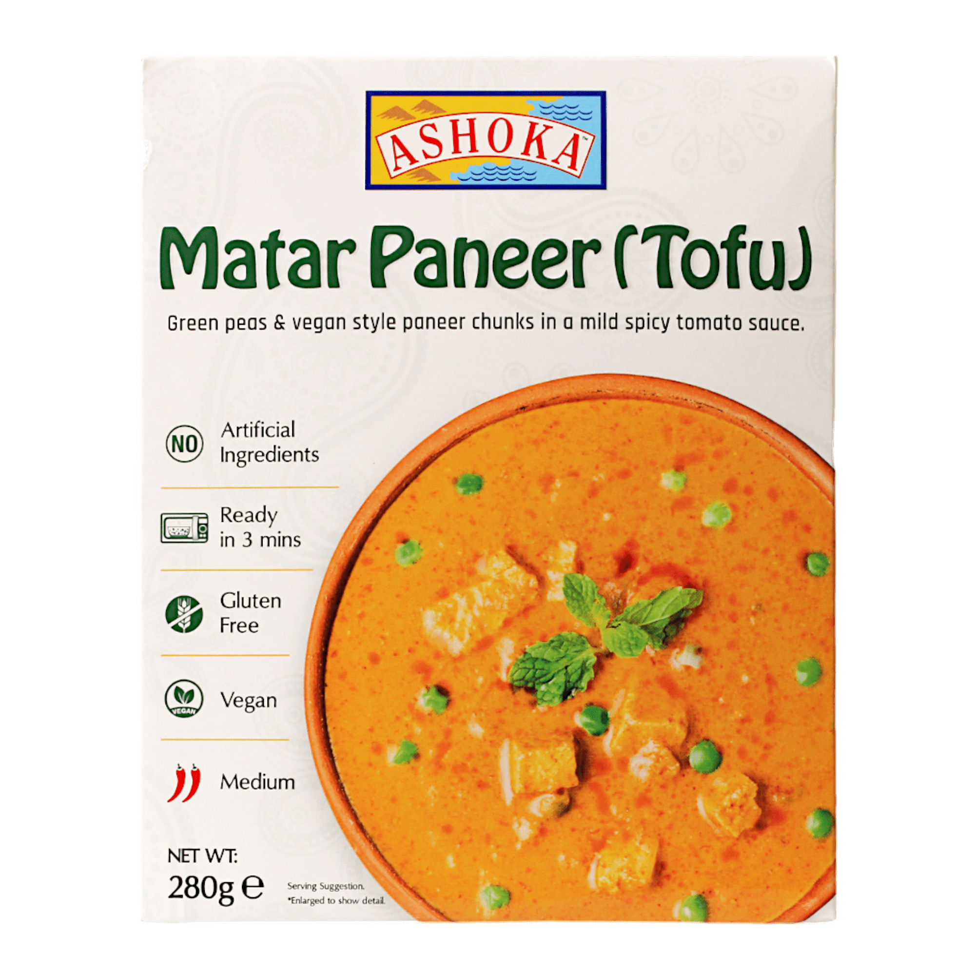 Ashoka - 250g Matar Paneer (Tofu) RTE