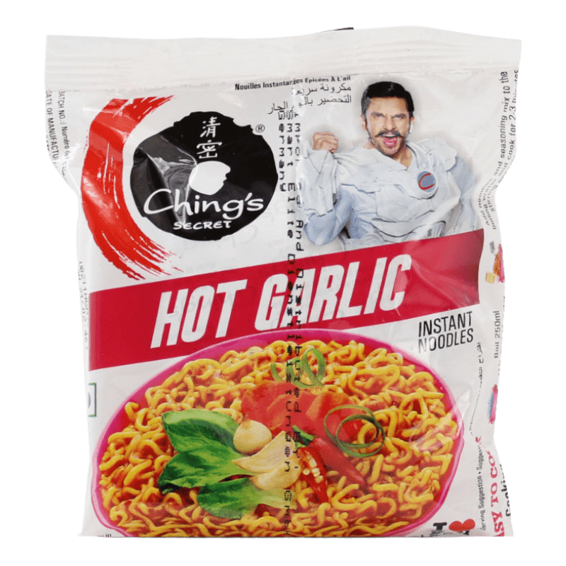 Ching's Secret - 2x 60g Instant Noodles Hot Garlic (Combo Pack)