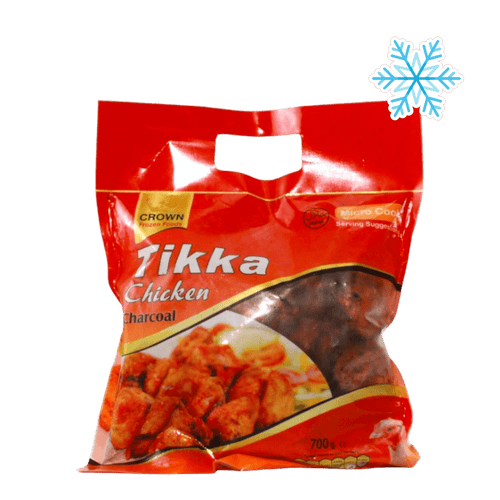 Crown - (BBD 30/04/2025) 700g (Frozen) Tikka Chicken Charcoal 12 Pieces Halal