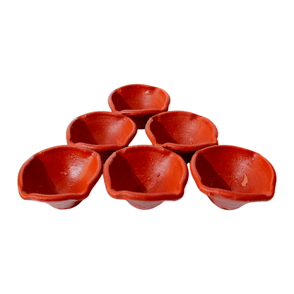 Fancy Diyas -  Set of 6 (Char Vaat)