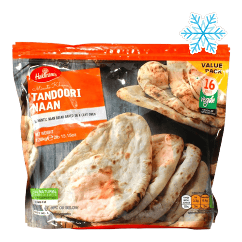 Haldiram's - 1.28kg (Frozen) Minute Khana Tandoori Naan (Vegan) 16 Pieces