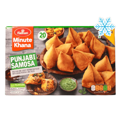 Haldiram's - 1.40kg Minute Khana Punjabi Samosa (Mittelscharf) Vorteilspack 20 Stück 