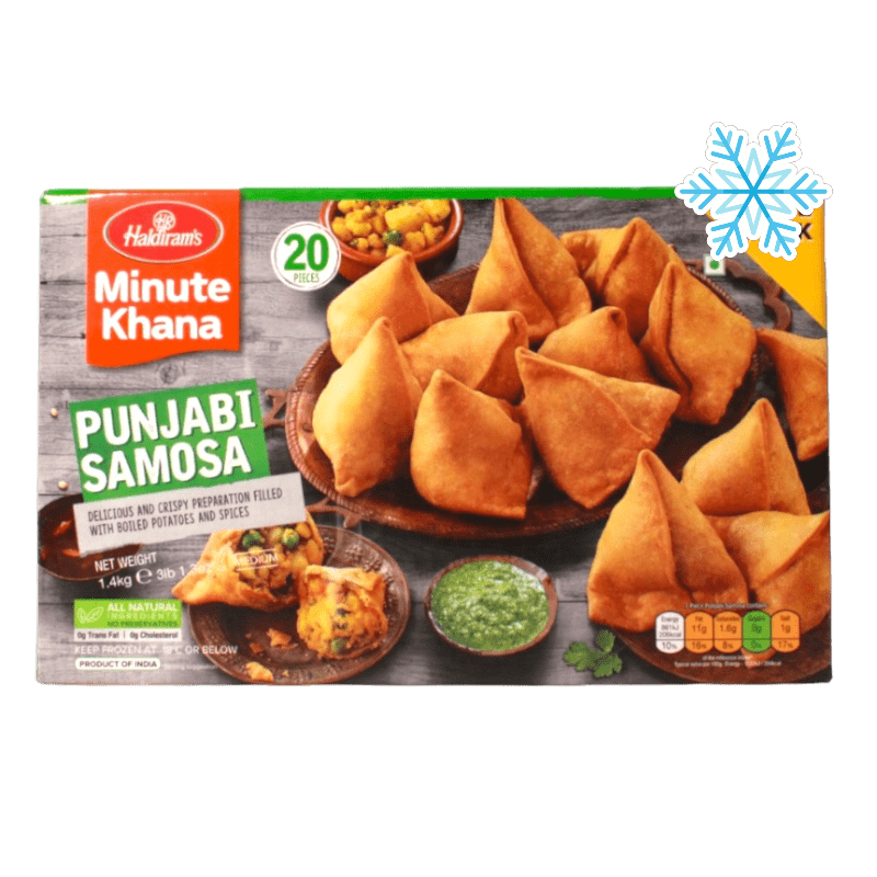 Haldiram's - 1.40kg (Frozen) Minute Khana Punjabi Samosa (Medium) Value Pack 20 Pieces