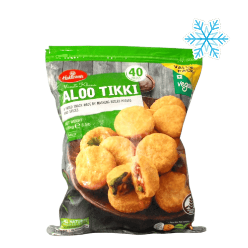 Haldiram's - 1.6kg Minute Khana aloo Tikki (Vegan) 40 Stück