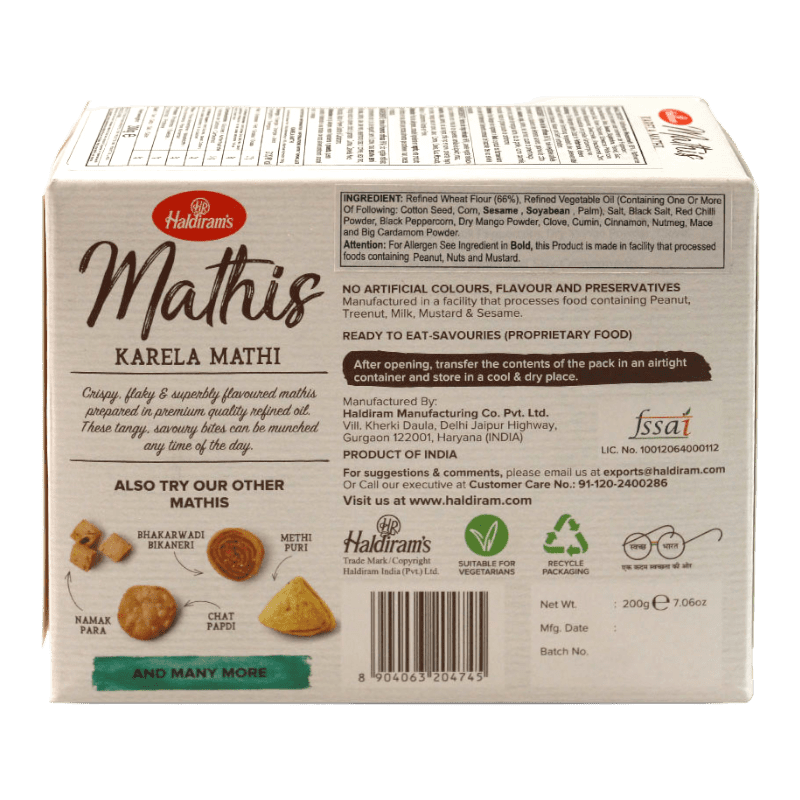 Haldiram's - 200g Mathis Karela Mathi