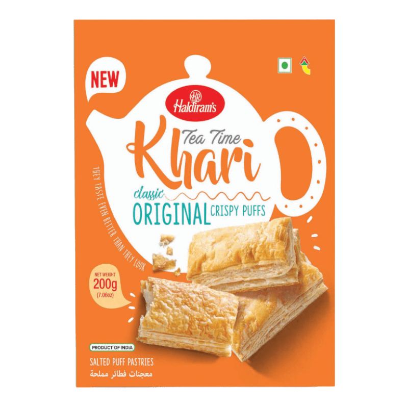 Haldiram's - 200g Tea Time Khari Classic Original Crispy Puffs