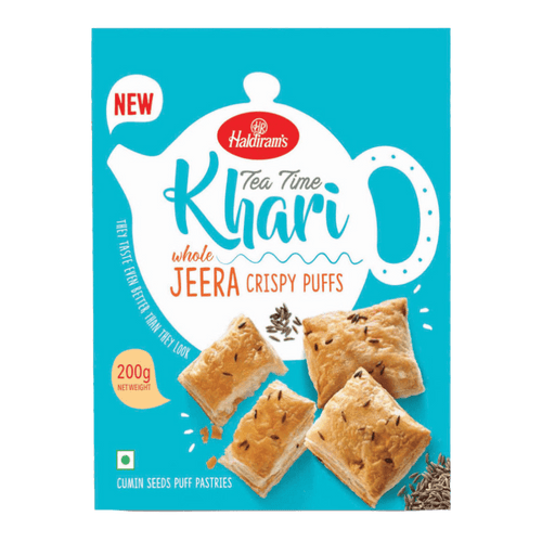 Haldiram's - 200g Tea Time Khari Ganze Jeera Crispy Puffs