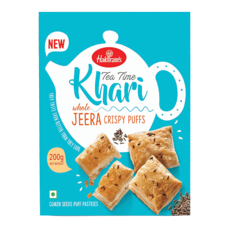 Haldiram's - 200g Tea Time Khari Ganze Jeera Crispy Puffs