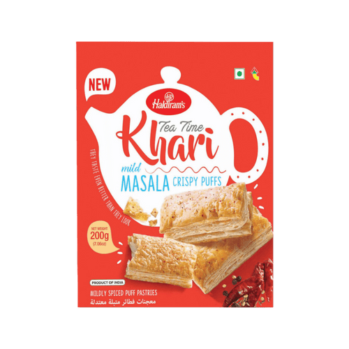 Haldiram's - 200g Tea Time Khari Masala Crispy Puffs Mild