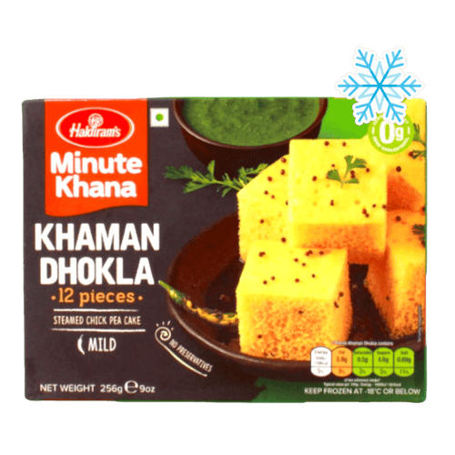 Haldiram's - 256g (Frozen) Minute Khana Khaman Dhokla (Mild) 12 Pieces