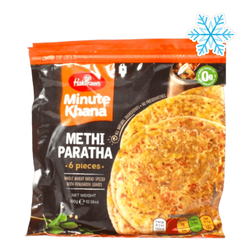 Haldiram's - 300g (Frozen) Minute Khana Methi Paratha 6 Pieces