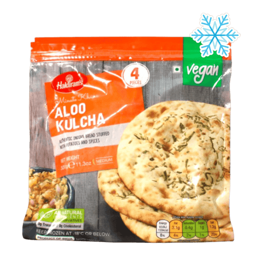 Haldiram's - 320g (Frozen) Minute Khana Aloo Kulcha (Medium&Vegan) 4 Pieces