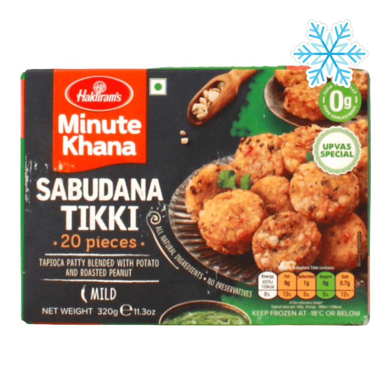 Haldiram's - 320g Minute Khana Sabudana Tikki (Mild) 20 Stück