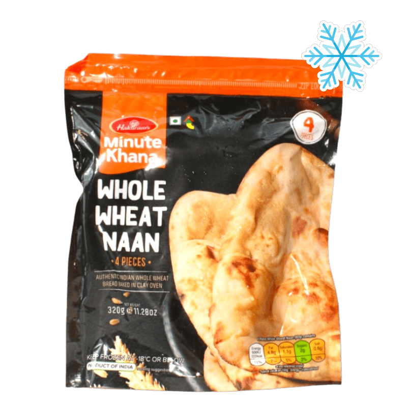 Haldiram's - 320g Minute Khana Vollkorn Weizen Naan 4 Stück