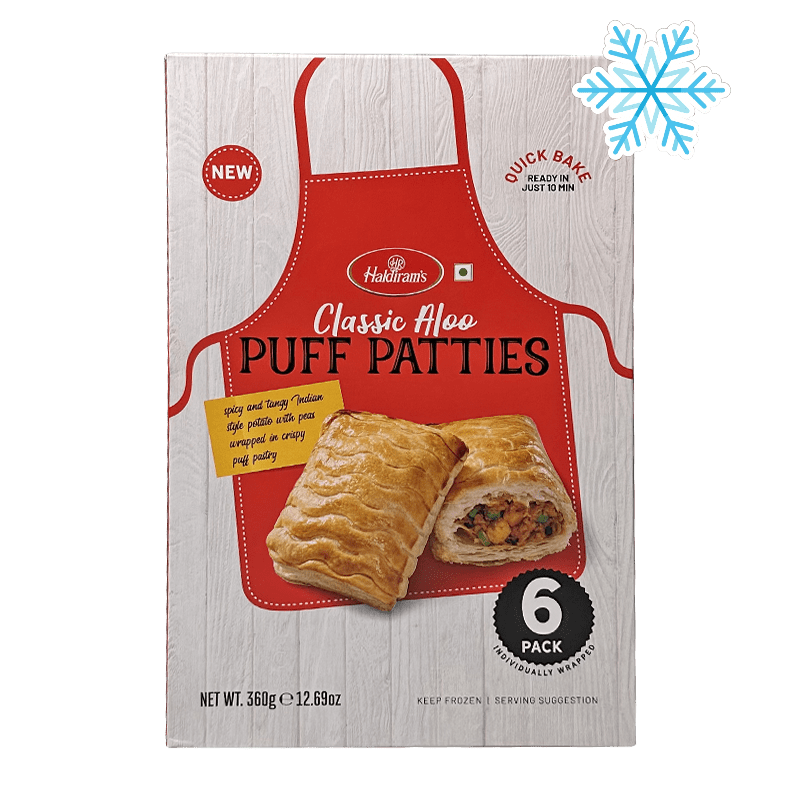 Haldiram's - 360g Klassische Aloo-Puff-Pasteten 6 Packungen