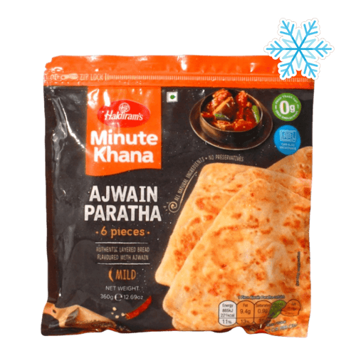 Haldiram's - 360g (Frozen) Minute Khana Ajwain Paratha (Mild) 6 Pieces