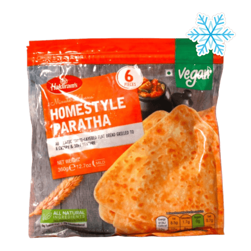 Haldiram's - 360g (Frozen) Minute Khana Homestyle Paratha (Vegan) 6 Pieces