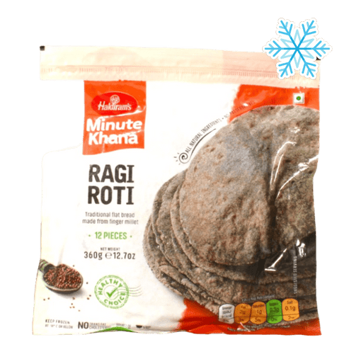 Haldiram's - 360g (Frozen) Minute Khana Ragi Roti 12 Pieces