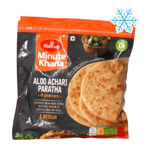 Haldiram's - 400g Minute Khana Aloo Achari Paratha (Mittelscharf) 4 Stück