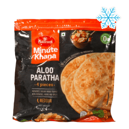 Haldiram's - 400g (Frozen) Minute Khana Aloo Paratha (Medium) 4 Pieces