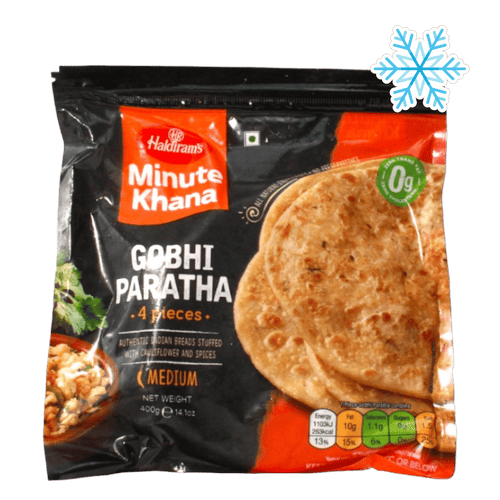 Haldiram's - 400g (Frozen) Minute Khana Gobhi Paratha (Medium) 4 Pieces