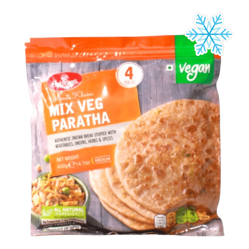 Haldiram's - 400g (Frozen) Minute Khana mix Veg Paratha (Vegan) 4 Pieces