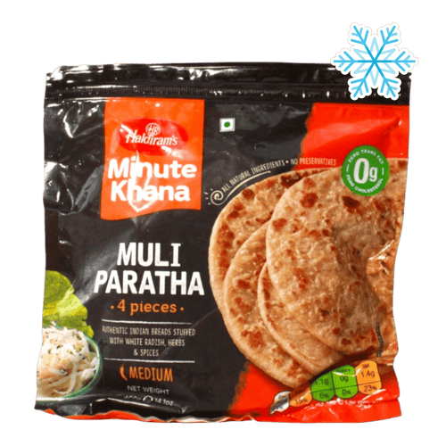 Haldiram's - 400g Minute Khana Muli Paratha (Mittelscharf) 4 Stück