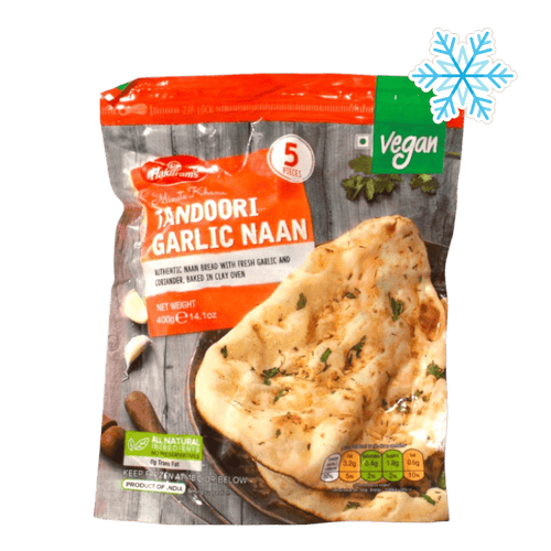 Haldiram's - 400g Minute Khana Tandoori Knoblauch Naan (Vegan) 5 Stück