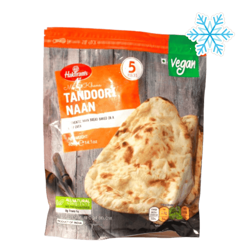 Haldiram's - 400g (Frozen) Minute Khana Tandoori Naan (Vegan) 5 Pieces