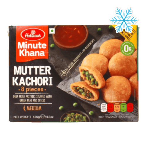 Haldiram's - 420g (Frozen) Minute Khana Mutter Kachori (Medium) 8 Pieces