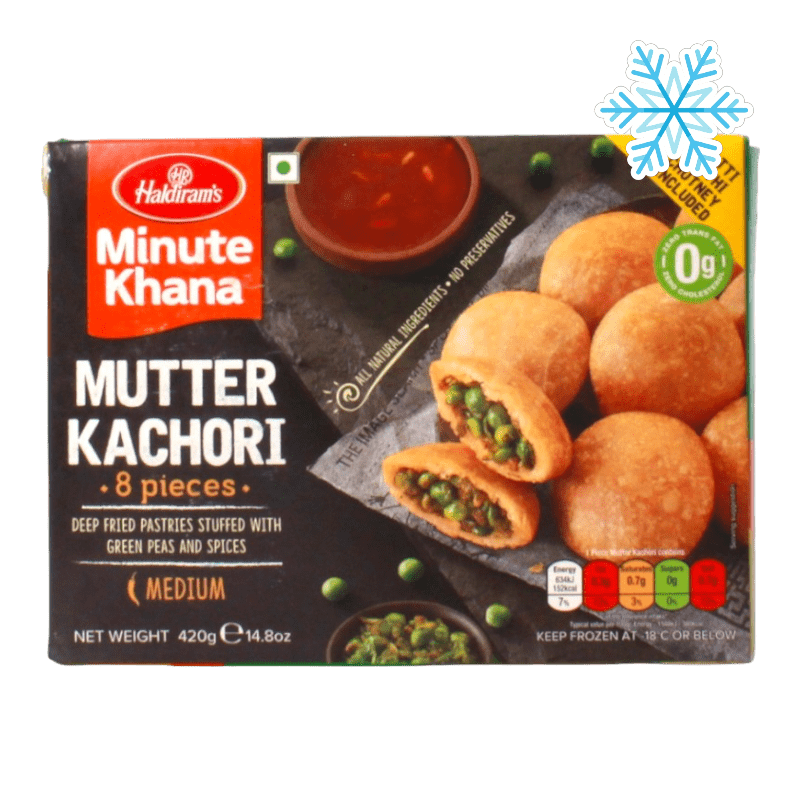 Haldiram's - 420g Minute Khana Mutter Kachori (Mittelscharf) 8 Stück