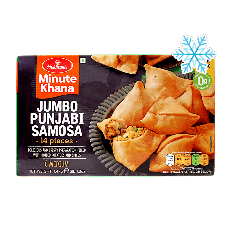 Haldiram's - (Frozen) 1.4kg Jumbo Minute Khana Punjabi Samosa 14 Pieces (Medium)