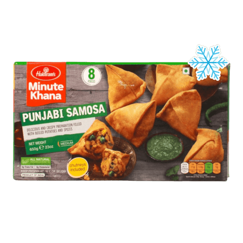 Haldiram's - 650g Minute Khana Punjabi Samosa (Mittelscharf) 8 Stück