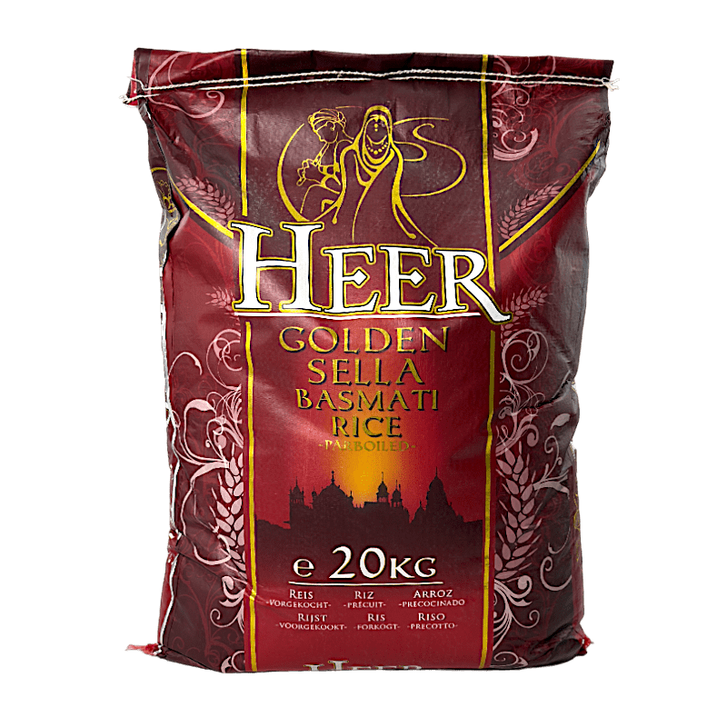 Heer - 20kg Golden Sella Basmati Reis Parboiled