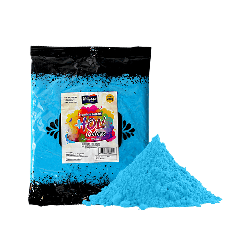 Holi Farbe - 200g Blaues Organisch Pulver