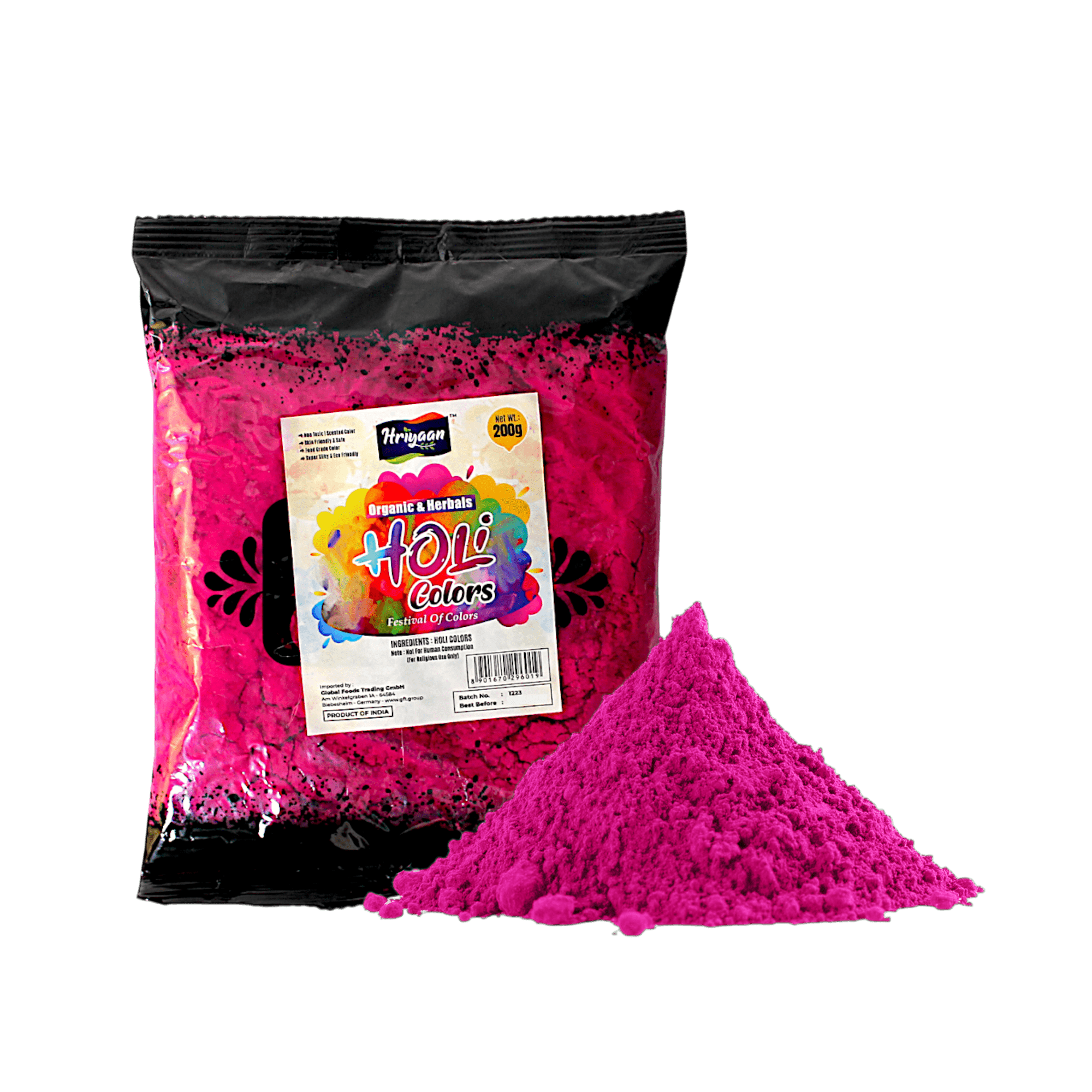 Holi Farbe - 200g Violettes Organisch Pulver