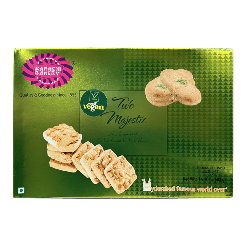 Karachi Bakery - 400g Vegan Two Majestic (Cashew Biscuit &amp; Pista Biscuit)