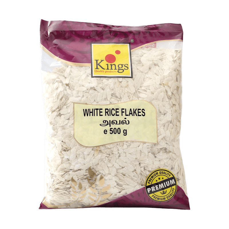 Kings - 500g Weiße Reisflocken Medium (Poha)