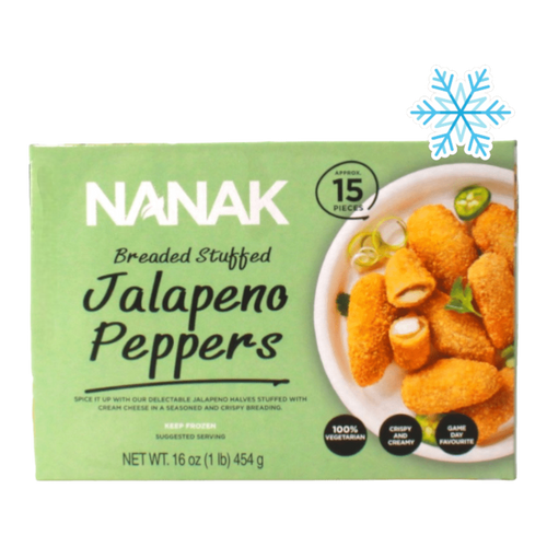 Nanak - 454g (Frozen) Breaded Stuffed Jalapeno Peppers 15 Pieces Approx. (BBD 26/08/2024)