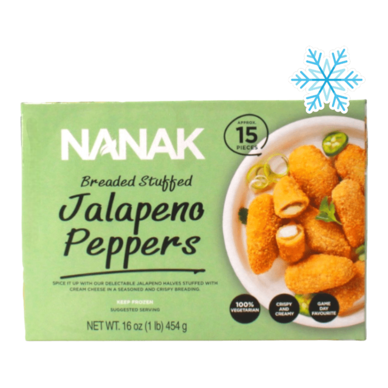 Nanak - 454g Panierte gefüllte Jalapeno Paprika ca. 15 Stück (MHD 26/08/2024)