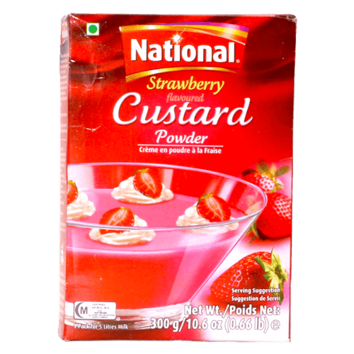 National - 300g Custard Strawberry mix