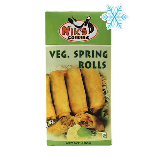 Nik's Cusine - 480g (Frozen) Veggie Spring Rolls