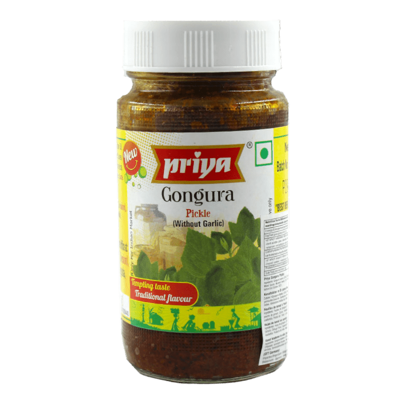 Priya - 300g Gongura Pickles (ohne Knoblauch)