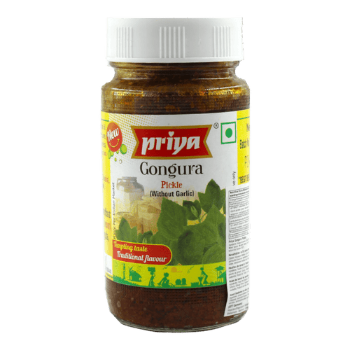 Priya - 300g Gongura Pickles (ohne Knoblauch)