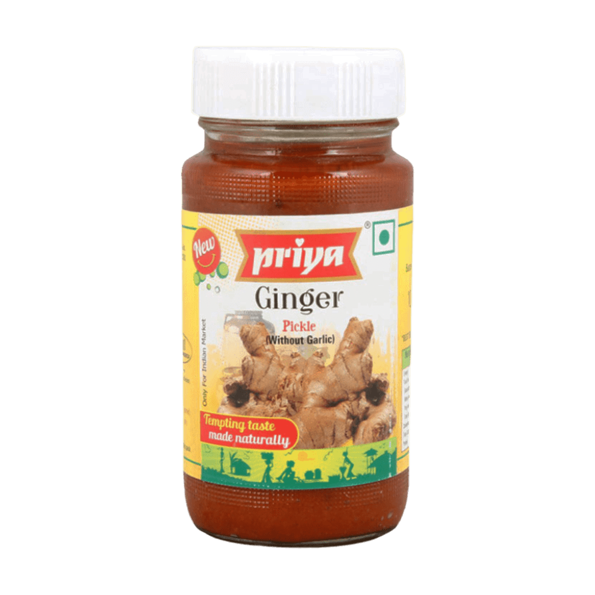 Priya - 300g Ingwer-Pickles (ohne Knoblauch)