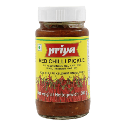 Priya - 300g Rote Chilli Pickles (ohne Knoblauch)