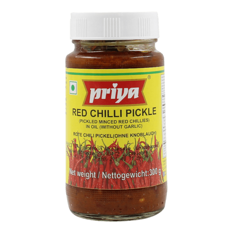 Priya - 300g Rote Chilli Pickles (ohne Knoblauch)