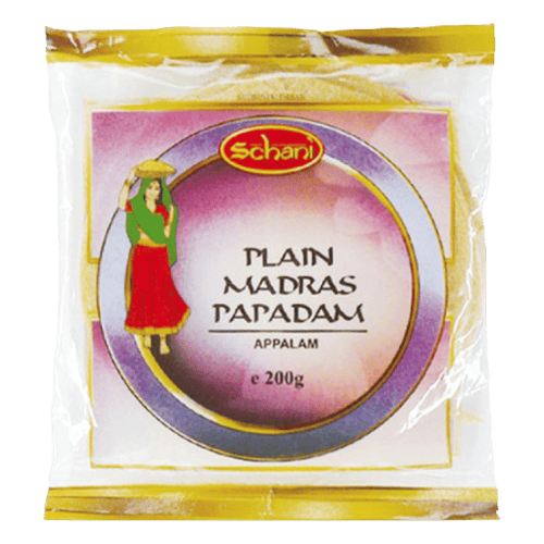 Schani - 200g Plain Madras Papadam (Appalam)